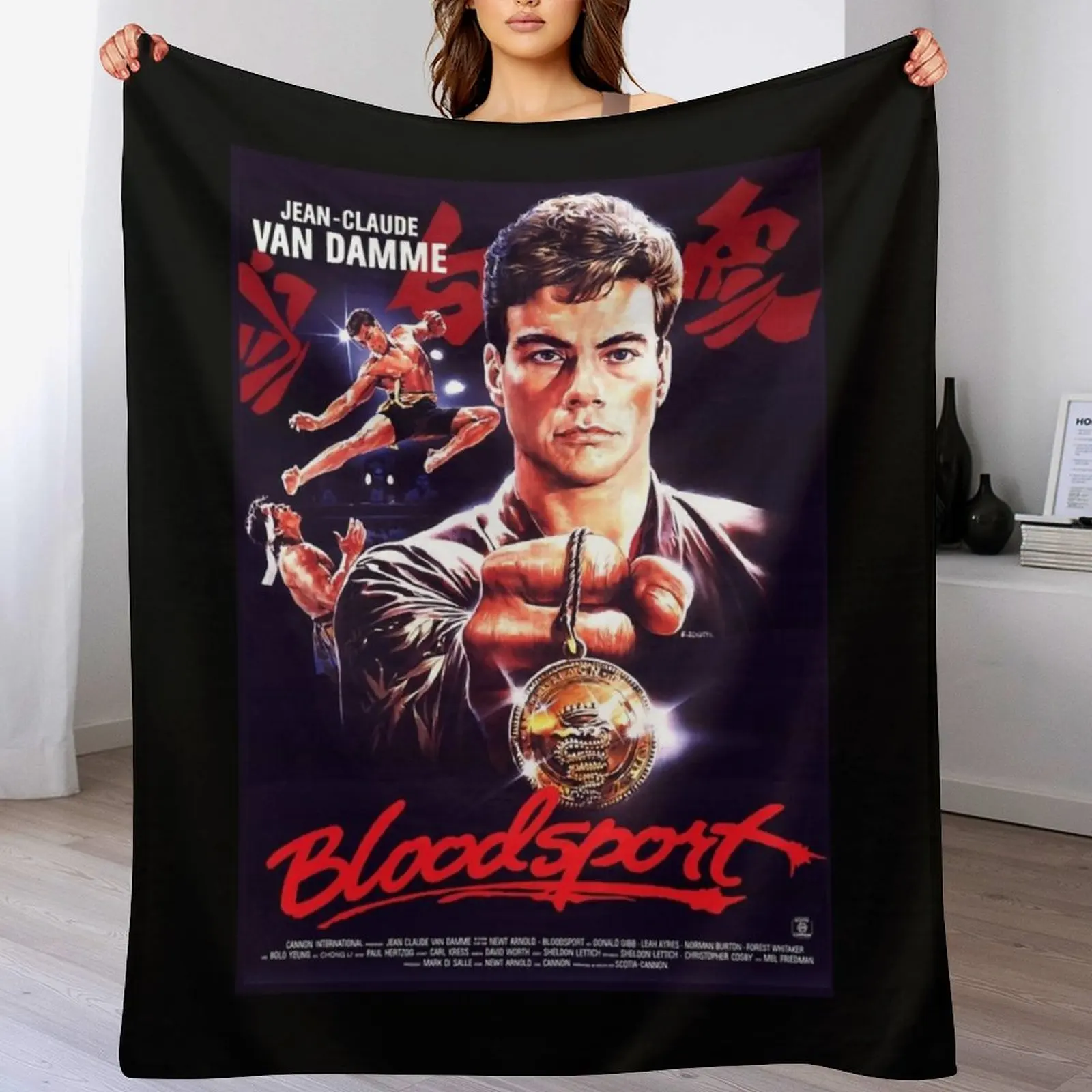 

Funny Gift Bloodsport Christmas Throw Blanket All Season Soft Lightweight Blanket for Home
