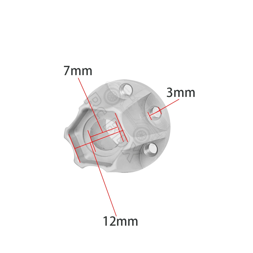 2Pcs อลูมิเนียม12Mm Hex Hub ล้อขยายอะแดปเตอร์สำหรับ1.9 2.2นิ้วล้อ Axial SCX10 RBX10 Yeti wraith 90056 TRX4 TRX6