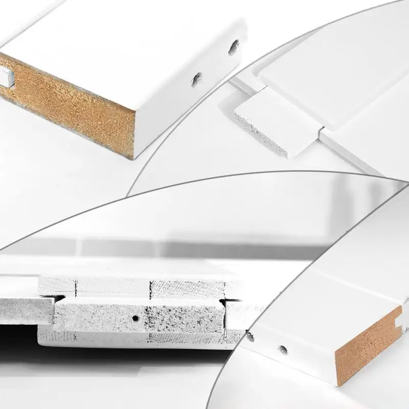 28" x 84" Fünf-Panel-grundierte Türplatte, DIY-Panel-Tür, moderne Innenscheunentür, feuchtigkeitsbeständig, verformungssicher,