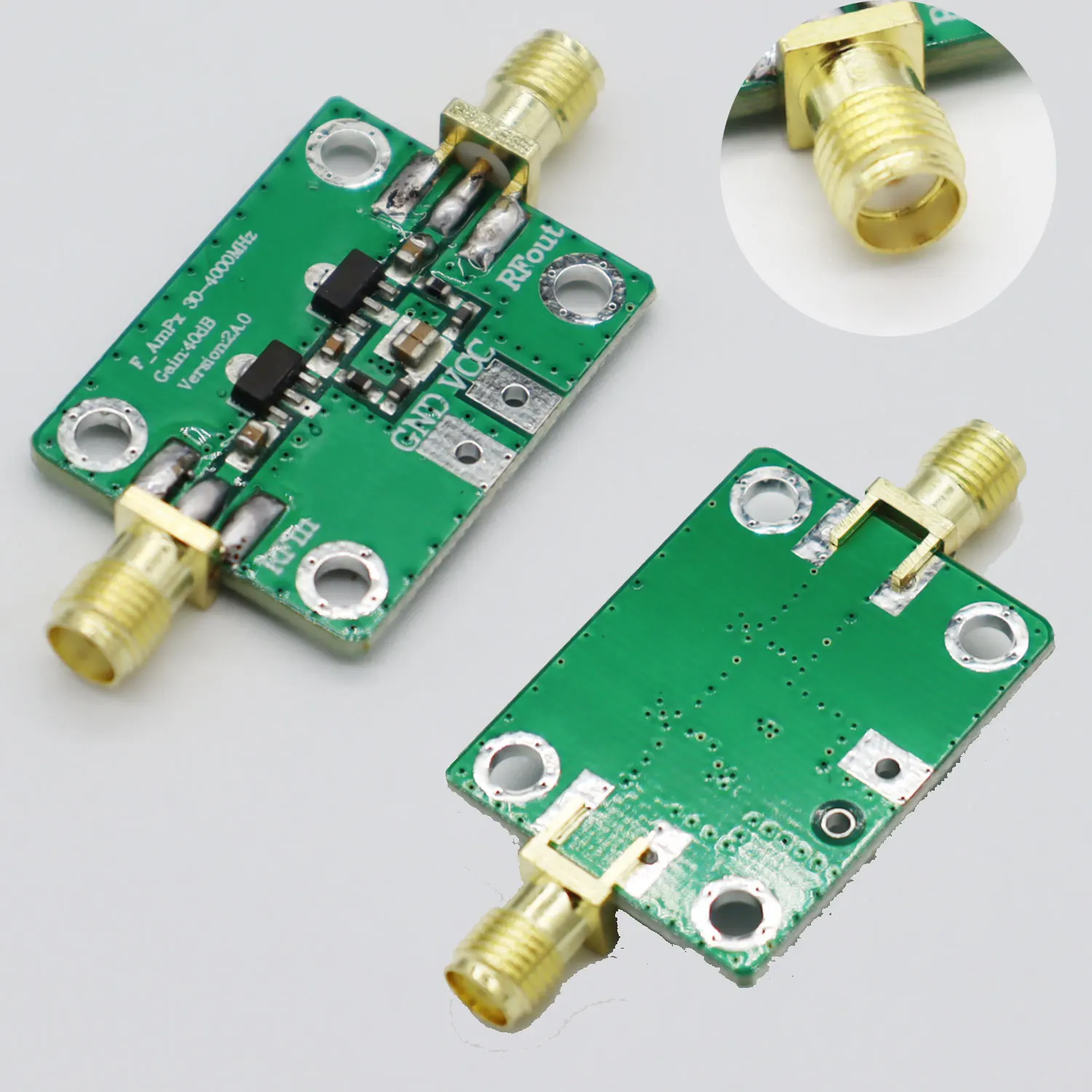 30-4000MHz Gain RF 40dB Broadband Amplifier Module for FM HF VHF/UHF 50Ω UBS High Frequency Amplifier Board Gain Module