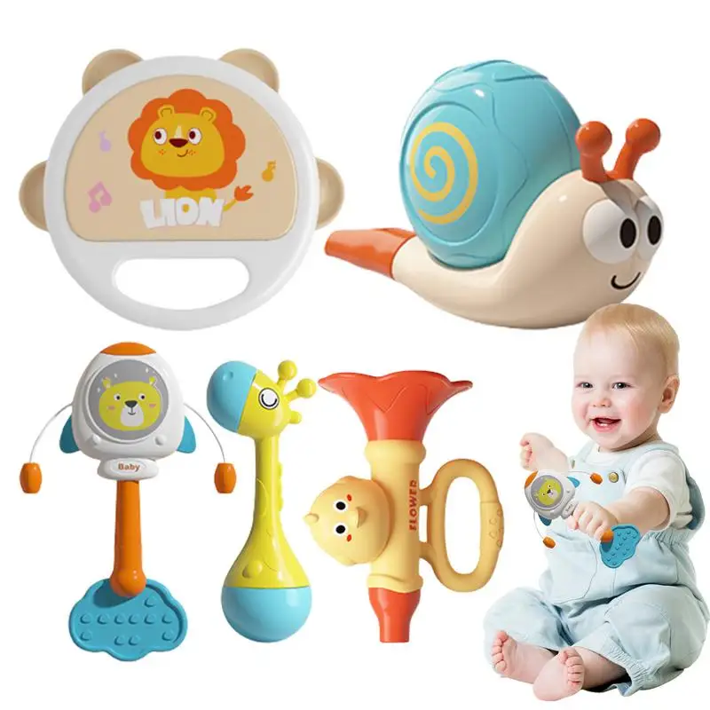 

Children Instruments Rattle Development Learning Music Toy 5pcs Musical Instruments Toy Set Early Learning Musical Toys For Kids