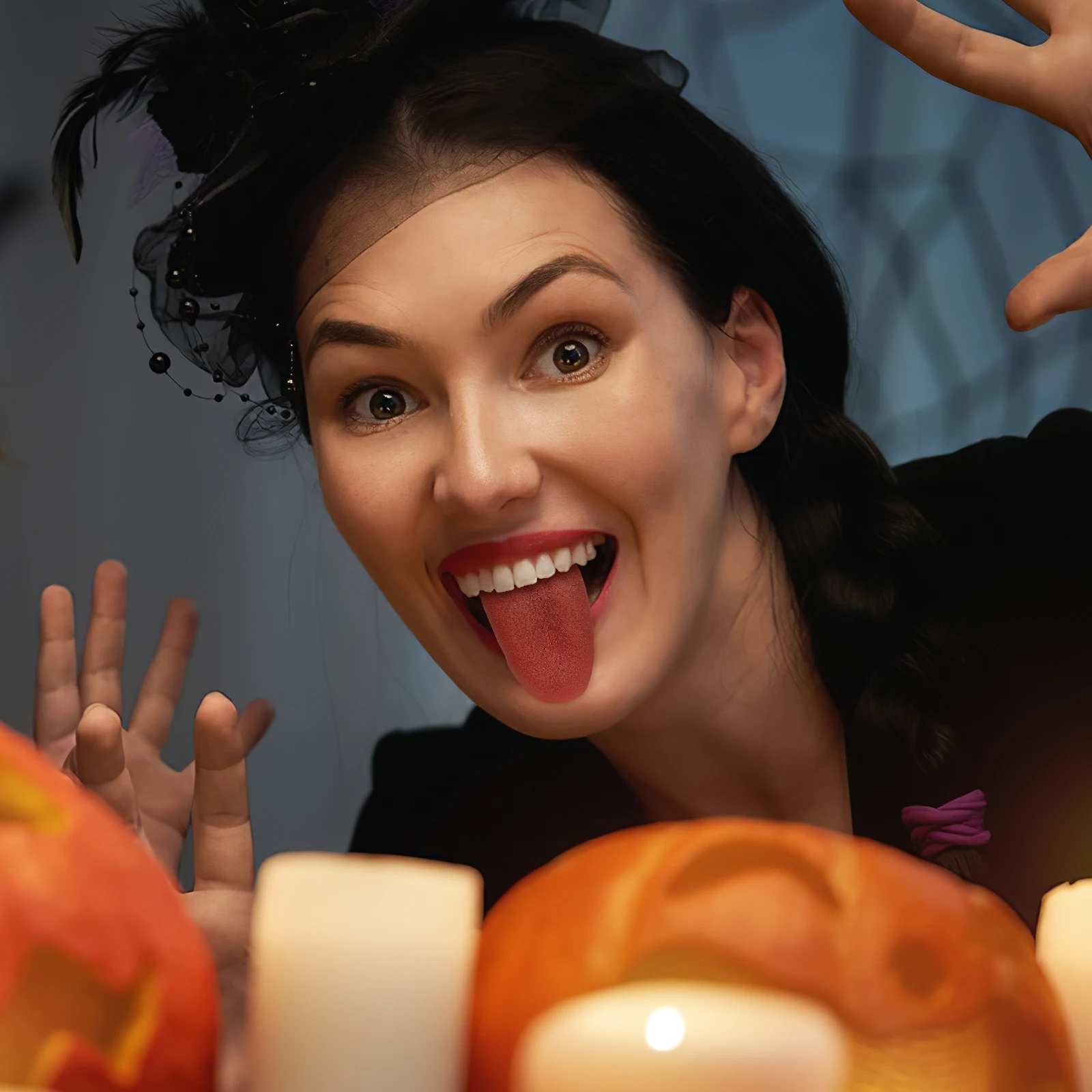 

3pcs Fake Silicone False Tongue Decor Halloween Party Supplies Prank For Halloween Cosplay Party Festival Trick Decor