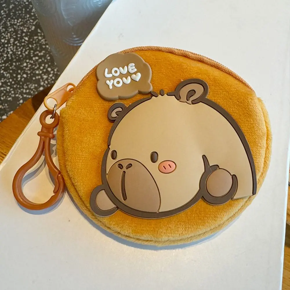 Cartoon Animal Capybara Plush Coin Purse Love You Keychain Capybara Plush Wallet Mini Acting Cute Capybara Plush Change Pouch