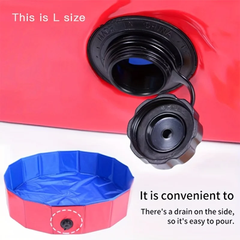 1pc Pet Foldable Shower Tub, Pet Bath Swimming Pool Portable Dog Pet Bath Wash Tub