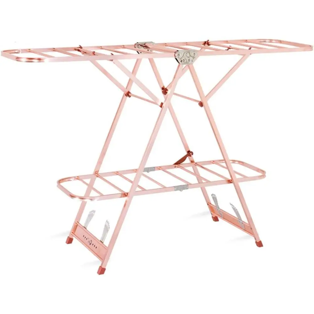 

Портативная складная сушилка для одежды на колесиках, 140 см, подходит для внутреннего и наружного использования.