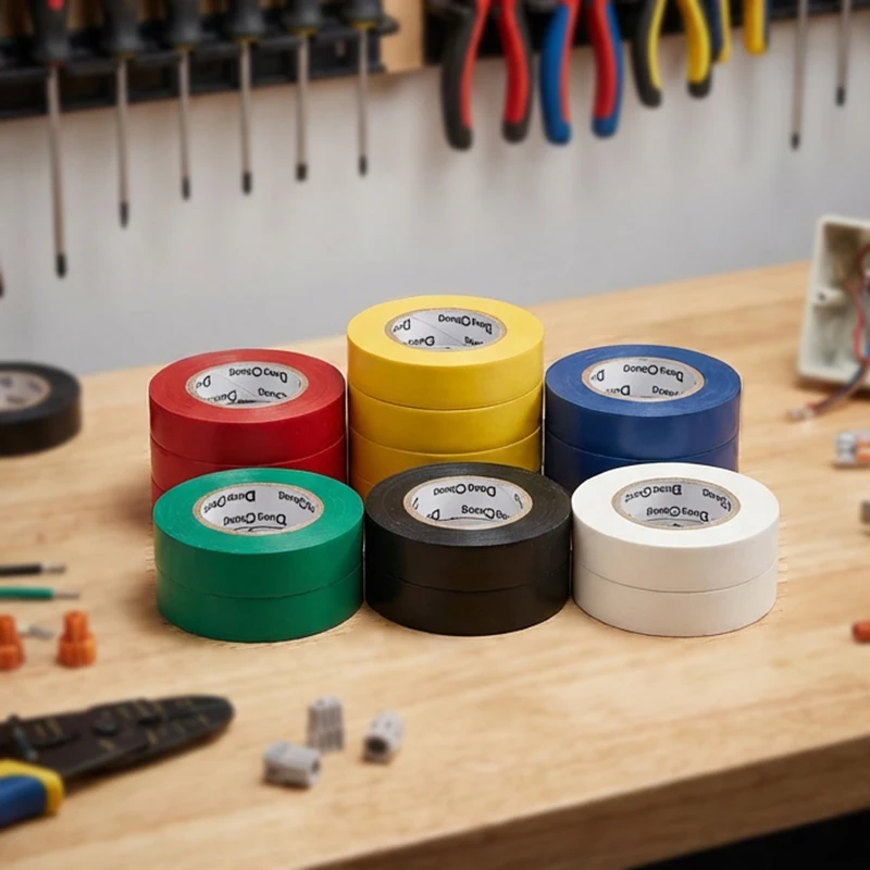 Self Adhesive Electrical Insulating PVC Tape Flame Retardant High Viscosity 0-80℃ ≤600V for Wire Cable Wrapping Repair