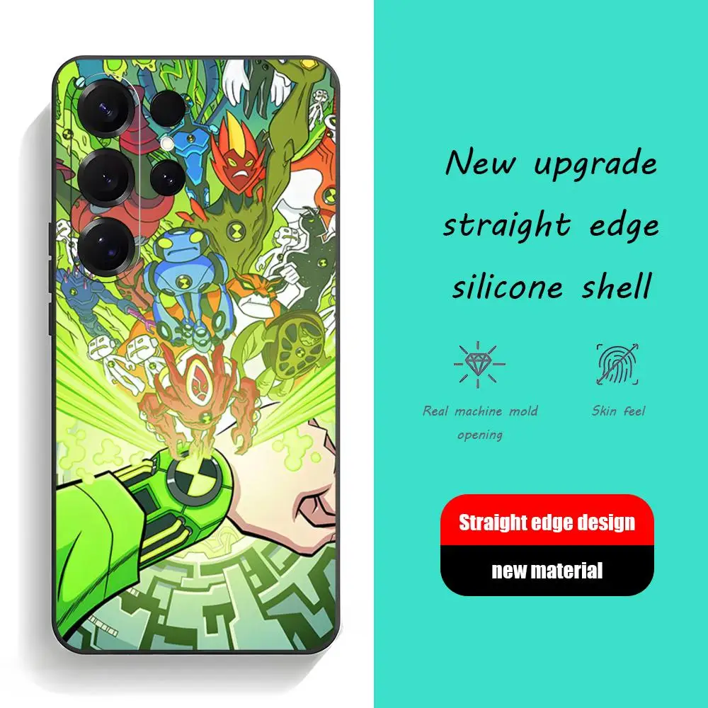 Cartoon Cool Phone Case For Samsung Galaxy S26 S25 S24 S23 S22 S21 Plus Ultra B-Benes 10 Fold A Soft Black