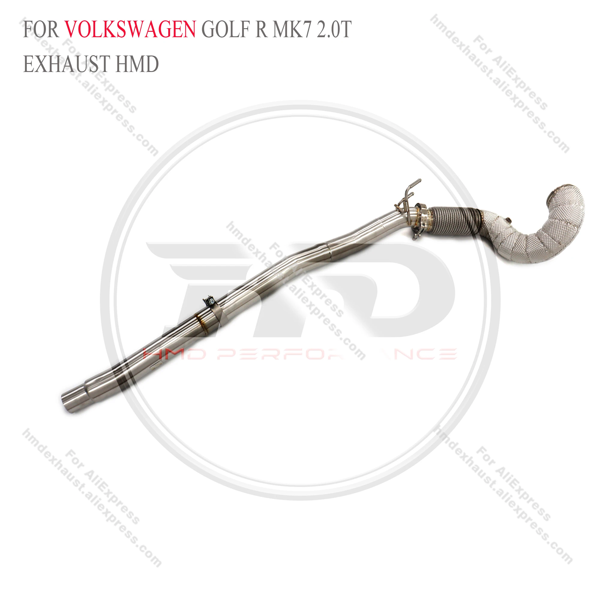 

Downpipe For Volkswagen Golf R MK7 2.0T with Heat Shield HMD Exhaust System Performance Quality certification