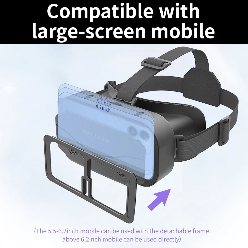 VR Gläser Virtuelle Realität Headset Viar Geräte Helm 3D Linsen Smart Brille Für Smartphones Telefon Mobile Gogle Spiel Zubehör