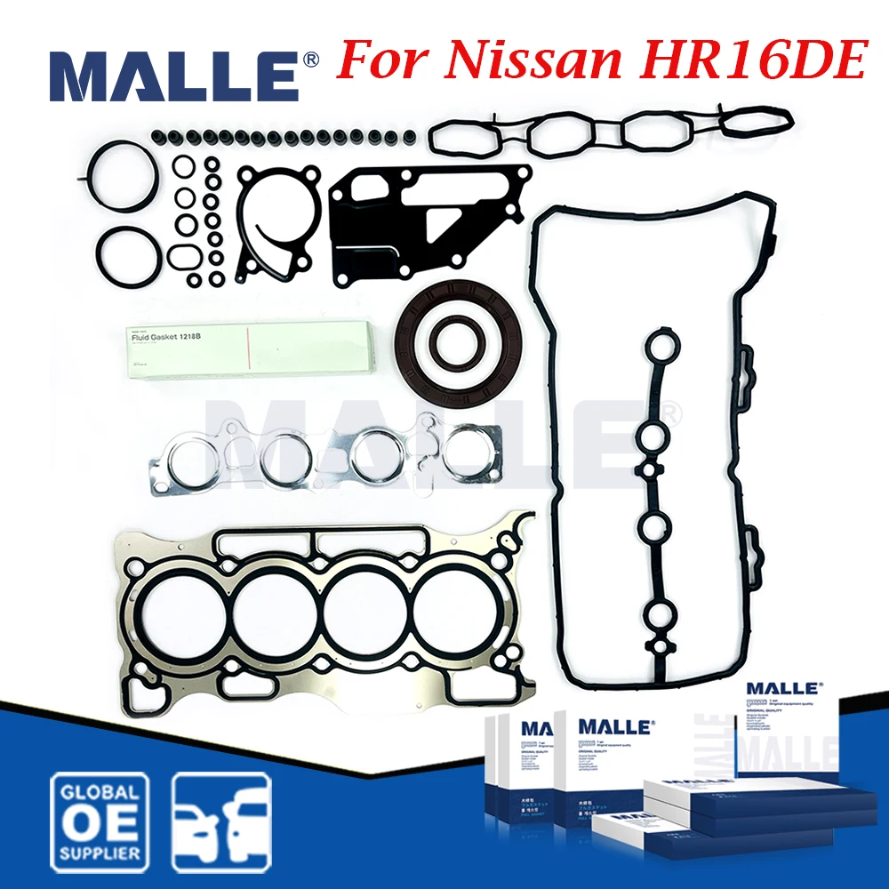 

Engine Full Overhaul Gasket Kit For Nissan HR16 HR16DE MICRA TIIDA BLUEBIRD SYLPHY 1.6L Car Accessories 10101-EE027 Rebuilding