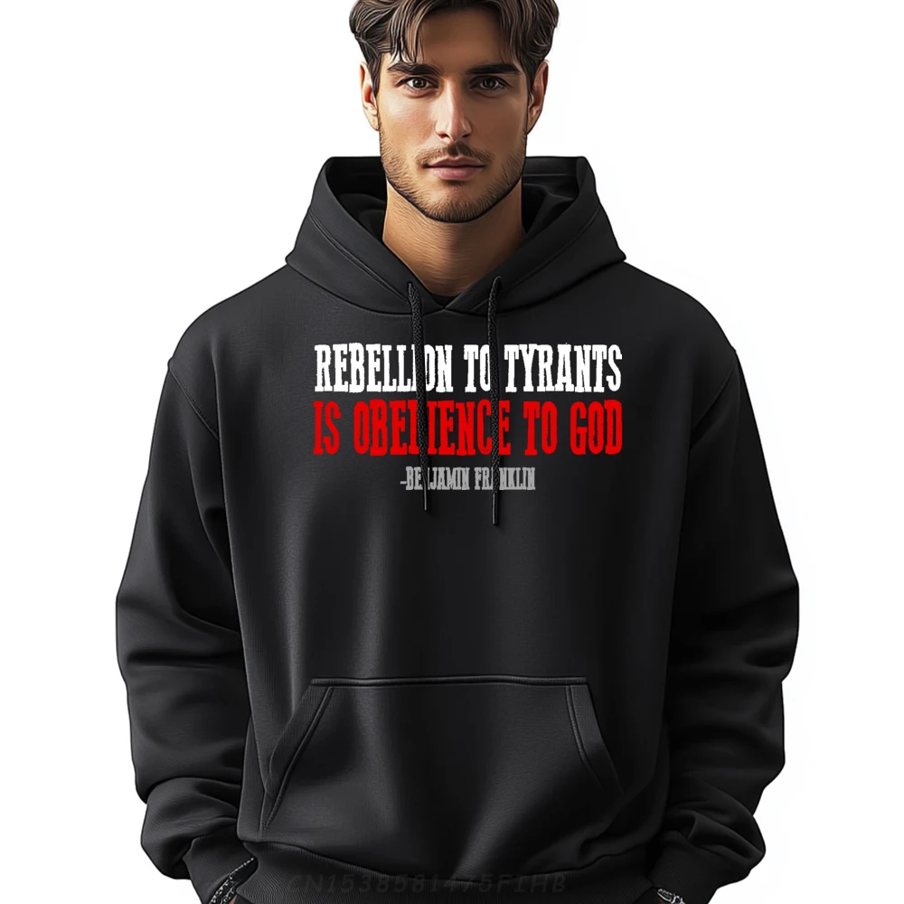 

Retro Men Hoodies Rebellion To Tyrants Is Obedience Printed On Hoodies Crew Neck Long Sleeve Slogan Sweatshirt