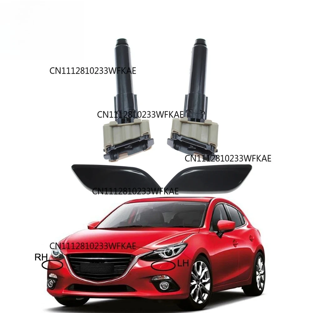 For Mazda 3 Axela BM 2013 2014 2015 2016 2017 Front Headlight Head Lamp Water Spayer Nozzle Clenaing Jet Cap BHT45182X BHT45182Y