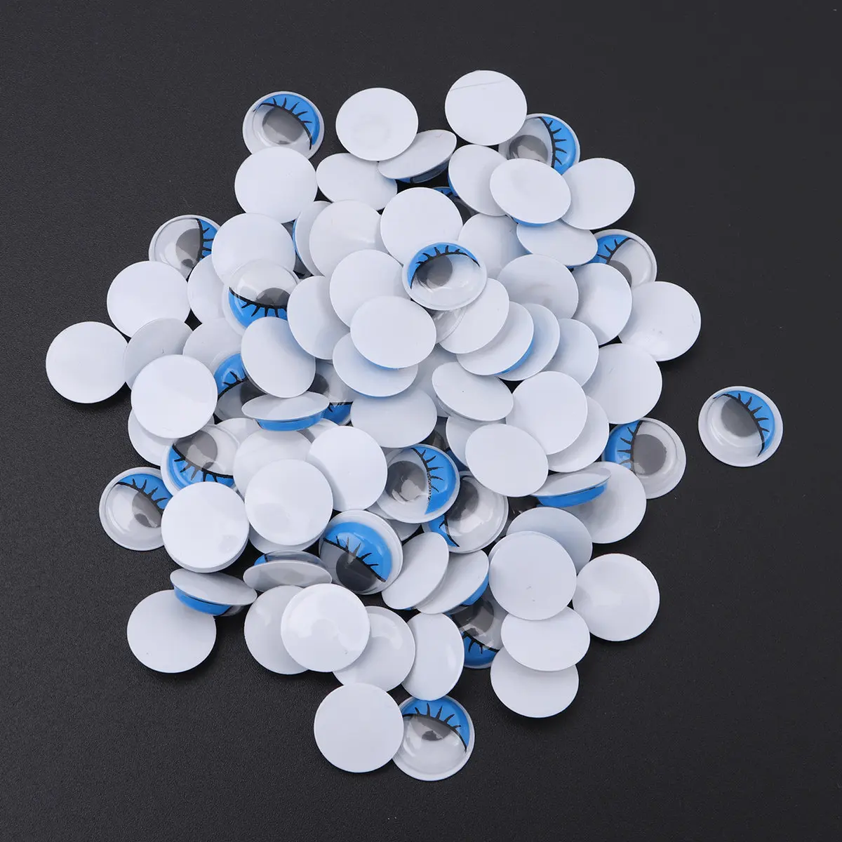 

100 шт. 20 мм самоклеящиеся подвижные глазки для поделок, глазки для мультяшных животных, материалы для рукоделия, раннее развитие детей, декор для шитья