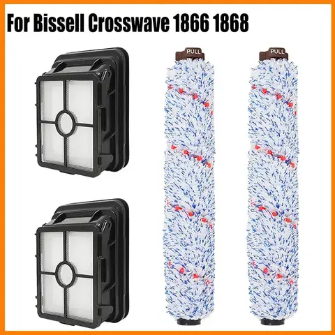 Filtri parte di ricambio per Bissell Crosswave 1866 1868 Area tappeto Roll Brush spazzola Multi-superficie sostituzione aspirapolvere