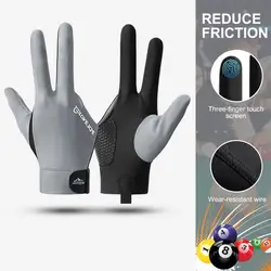 Guantes de billar elásticos de tres dedos, accesorios de entrenamiento para aficionados, 8 bolas, 9 bolas