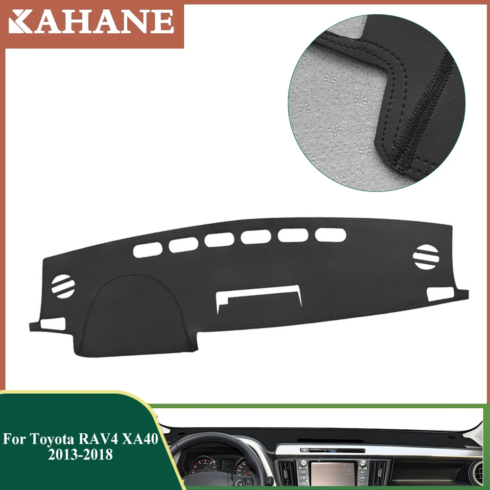 

Leather Car Sunshade Dashboard Cover Pad For Toyota RAV4 XA40 2013 2014 2015 2016 2017 2018 Interior Protect Dashmat Accessories