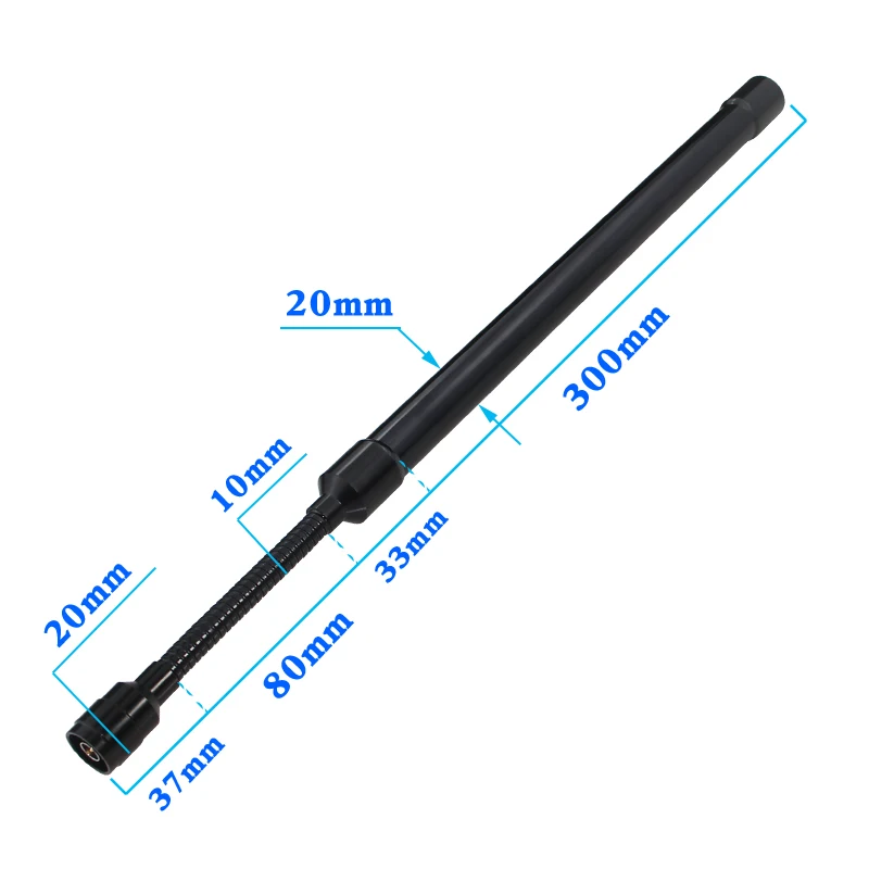 NB iot ONMI 야외 고이득 방수 GSM900-1800mhz, 구부릴 수 있는 FRP 구스넥 안테나, N 수, 800-840-868-900-915, 902-928M