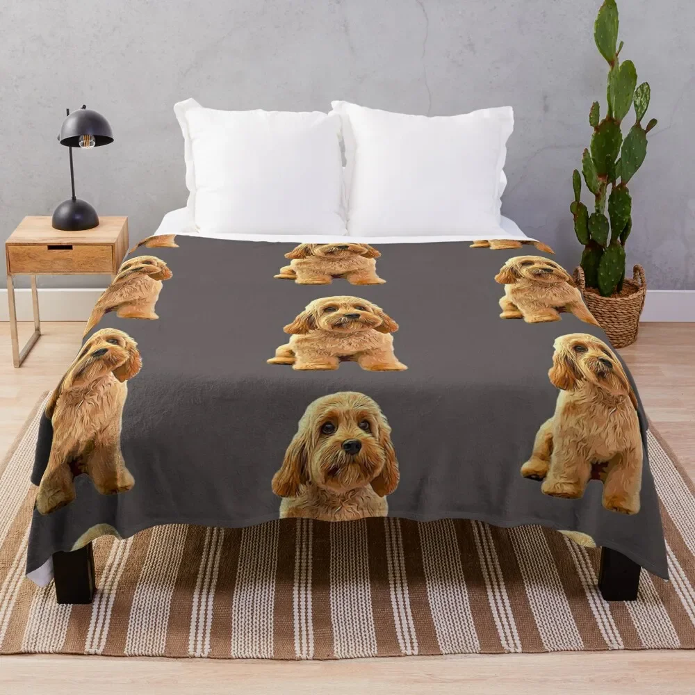 Cavapoo Doodle Cavoodle Cockapoo Goldendoodle labradoroodle Puppy Dog Throw coperta divani decorativi letto plaid coperte estive