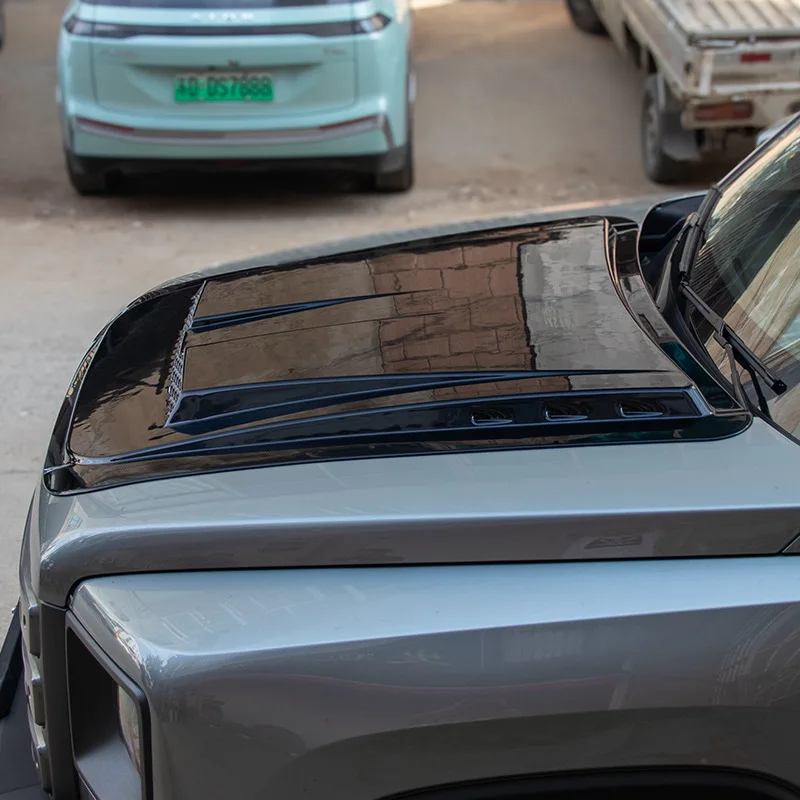 هافال رابتور غطاء المحرك المخصص تعديل جزء ملصق مزخرفة الحجر الرملي وهمية مدخل هواء مظهر تعديل خاص #3