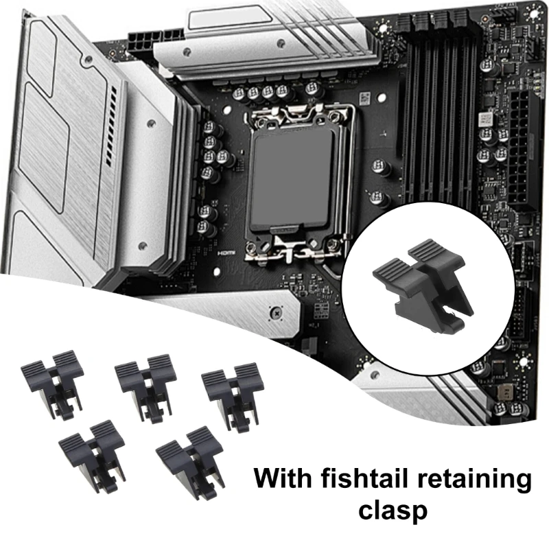 

5Pcs Desktop Computer Mainboard PCIE 16X Graphics Card Slot Socket With Fishtail Fixing Clip PCIE X16 Socket Replacement 164pin