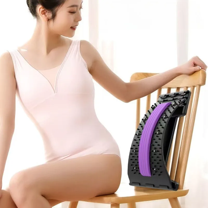 

Home Back Waist Stretcher Yoga Fitness Back Traction Device Lumbar Spine Stretch Massage Relaxation Tool