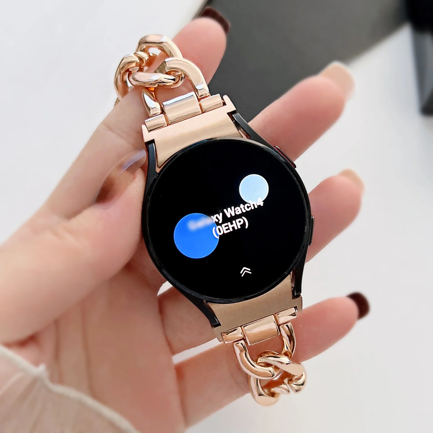 Women Bracelet Curb Chain Strap for Samsung Galaxy Watch 9 8 7 6 Classic 5 4 Ultra 2 Metal Band 40mm 44mm 43mm 47mm 46mm