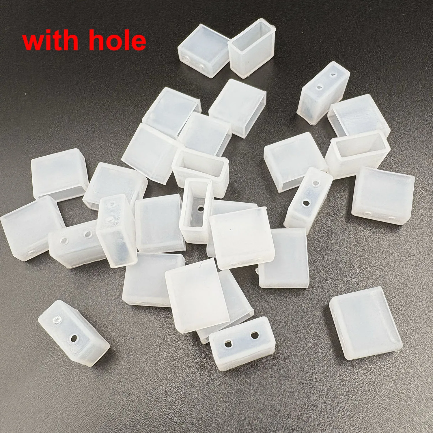 20/50/100 قطعة شريط النيون 6x12 مللي متر نهاية غطاء LED سيليكون موصل إضاءة مقاومة للماء قطاع ضوء النيون