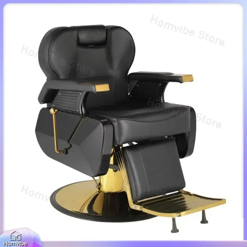 Professional Barber Chair for Hair Salon Furniture Heavy Duty Adjustable Hydraulic Salon Chair with Footrest and PU Leather