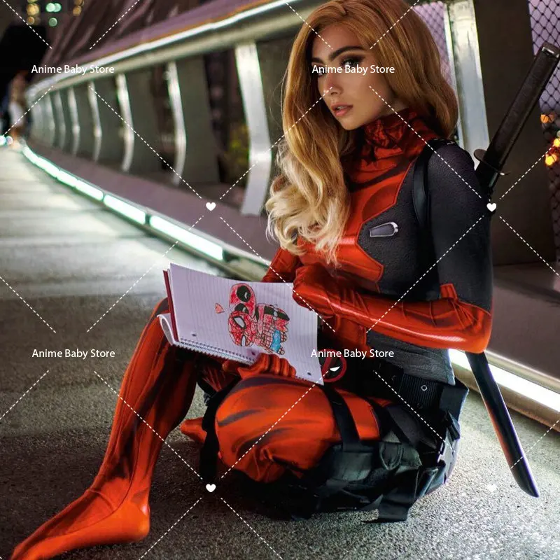 Lady Deadpool Cosplay Bộ Trang Phục Nữ Wade Winston Wilson Bodysuit Deluxe Toàn Bộ Da Kèm Bộ Đồ Hóa Trang Cho Người Trưởng Thành