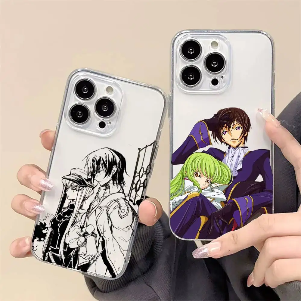 

Code Geass Lelouch Lamperouge CC Phone Case For iPhone17,16,15,14,13,12,11 Plus,Pro Max Soft Transparent Cover