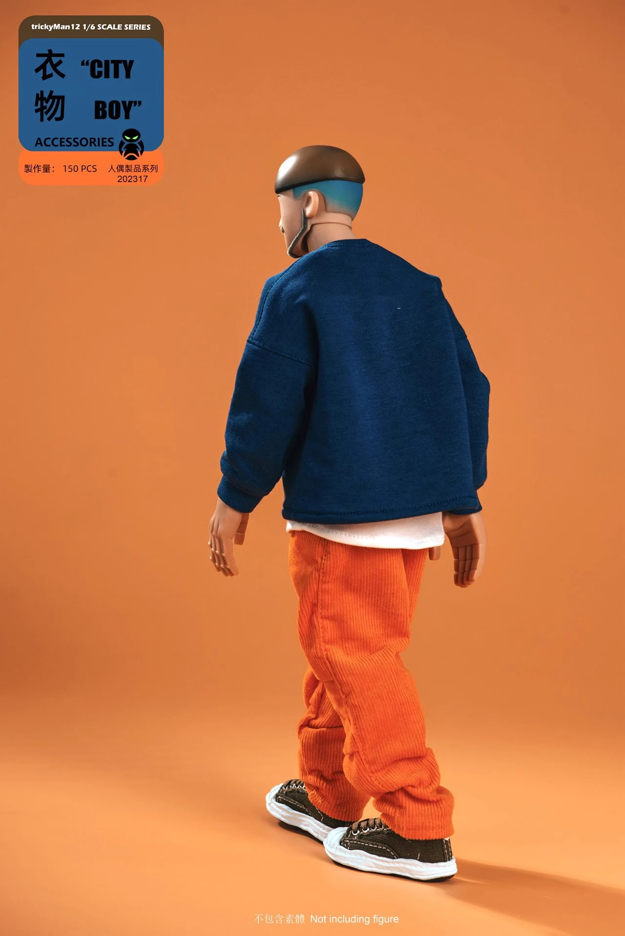 Fanatic TrickyMan12 202317 1/6 CITYBOY, tendance Hip Hop, ample, grand sweat à capuche brodé, vêtements de travail, pantalon adapté au corps de figurines d'action de 12 pouces