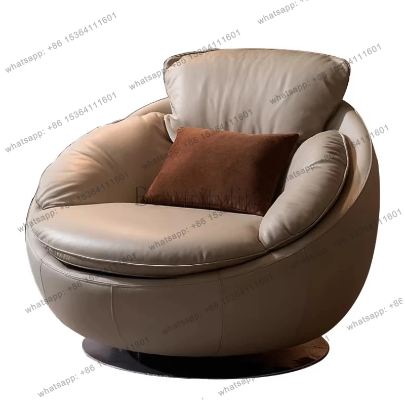 

Italian single sofa chair light luxury modern simple small apartment living room balcony art lazy leisure chair