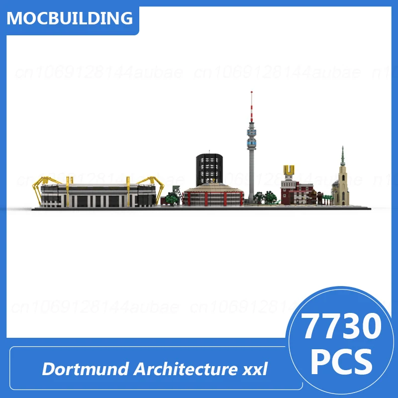 Dortmund architektura XXL architektura Model Moc klocki Diy montaż cegieł kolekcja wyświetlacz zabawki świąteczne prezenty 7730 sztuk