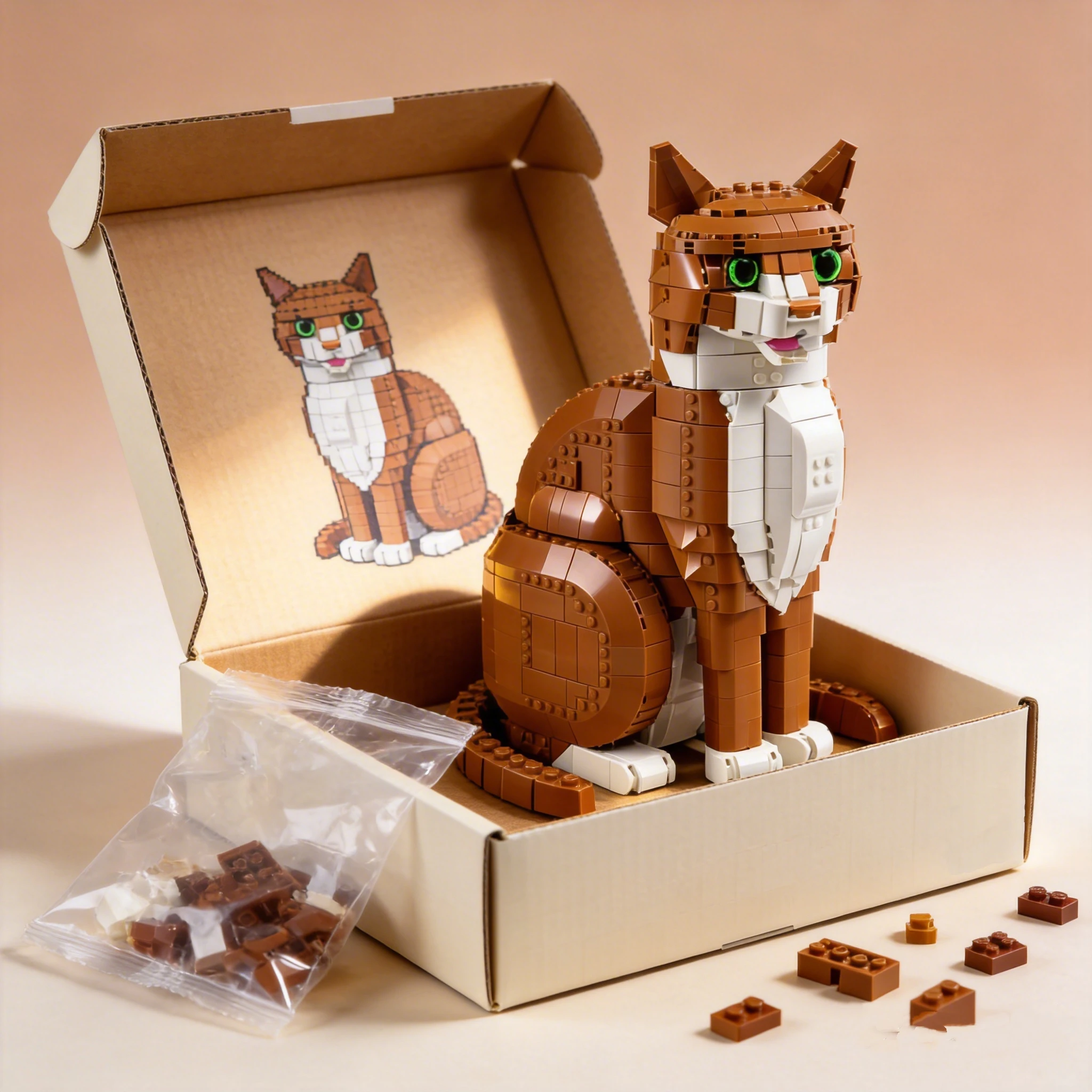 

Конструктор Ideas Cartoon Animal Model 21376, 1755 деталей, Оранжевый кот, Модель животного, Сборные блоки, Милые кирпичики, Игрушки для подарков на день рождения