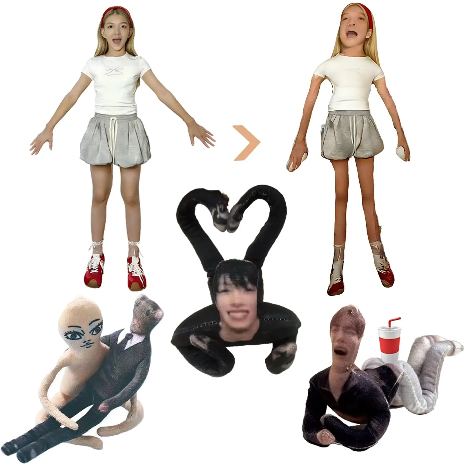 Custom Photo Doll Wacky Bendy Personalized Idol Fans Make Friend into a Posing Plushie Flexible Figure Prank Gifts image 6
