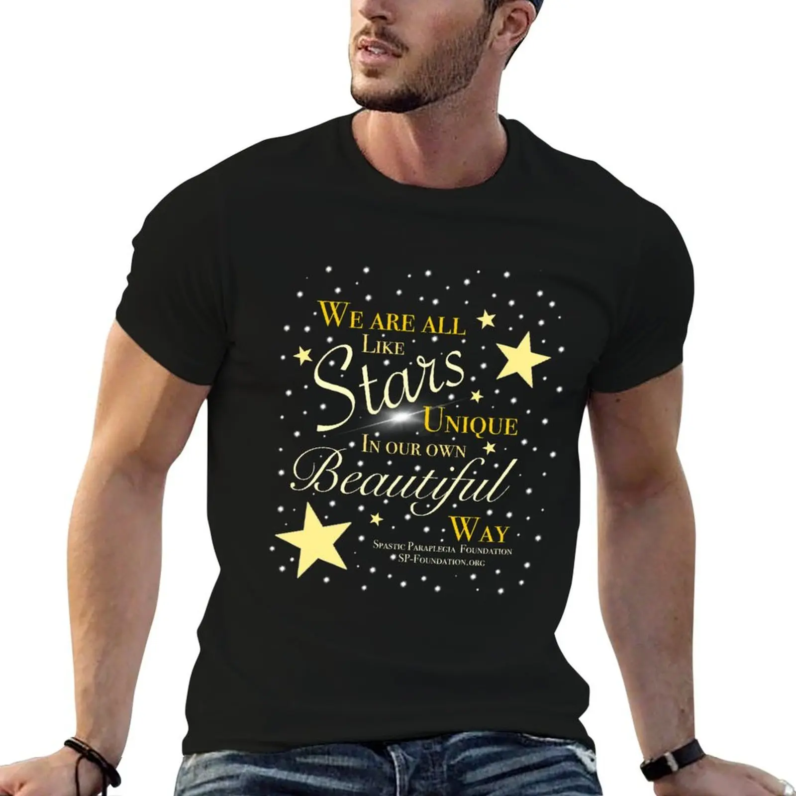 “We Are All Like Stars...” T-Shirt t shirt man luxury cotton t shirts man 100% graphic t shirts