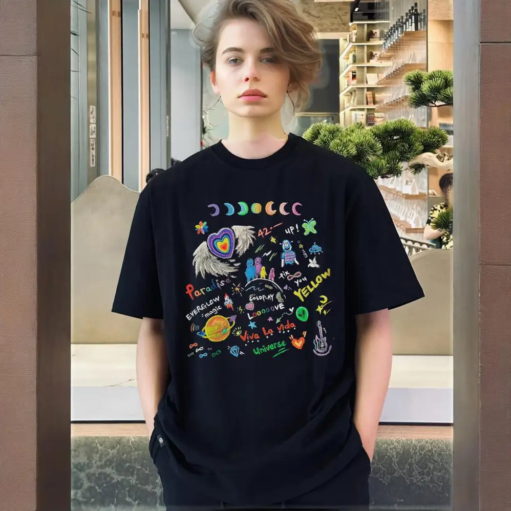 

Футболка с короткими рукавами и графическим товаром 2025 года из хлопка с принтом для мужчин и женщин в стиле хип-хоп