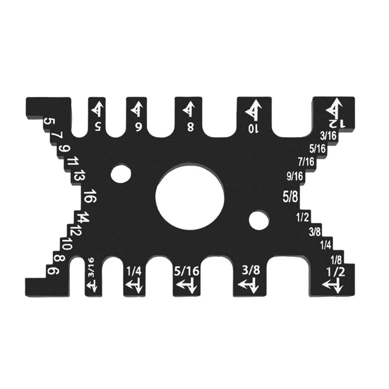 Dovetail Jig - Woodworking Tenon-Gaps Gauge Measuring Card Aluminum Alloy Depth Gauge For Tenon Cutter, Router Bit
