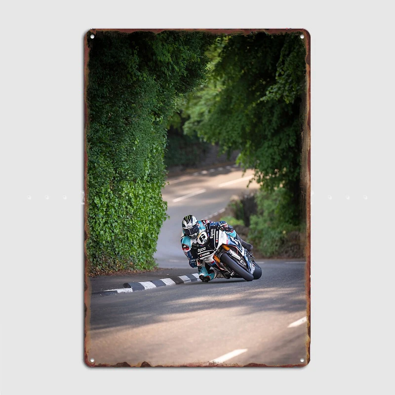 Michael Dunlop Retro Poster Metal Posters Sign Car Club Indoor Outdoor Room Decoration Home Bar Decor Wall Decor