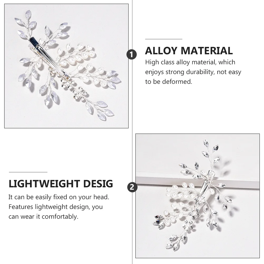 1 قطعة مشبك شعر كريستال نمط المرأة غطاء الرأس حجر الراين مجوهرات رائعة التفاصيل حفل زفاف ديكور خفيفة الوزن طويلة الأمد