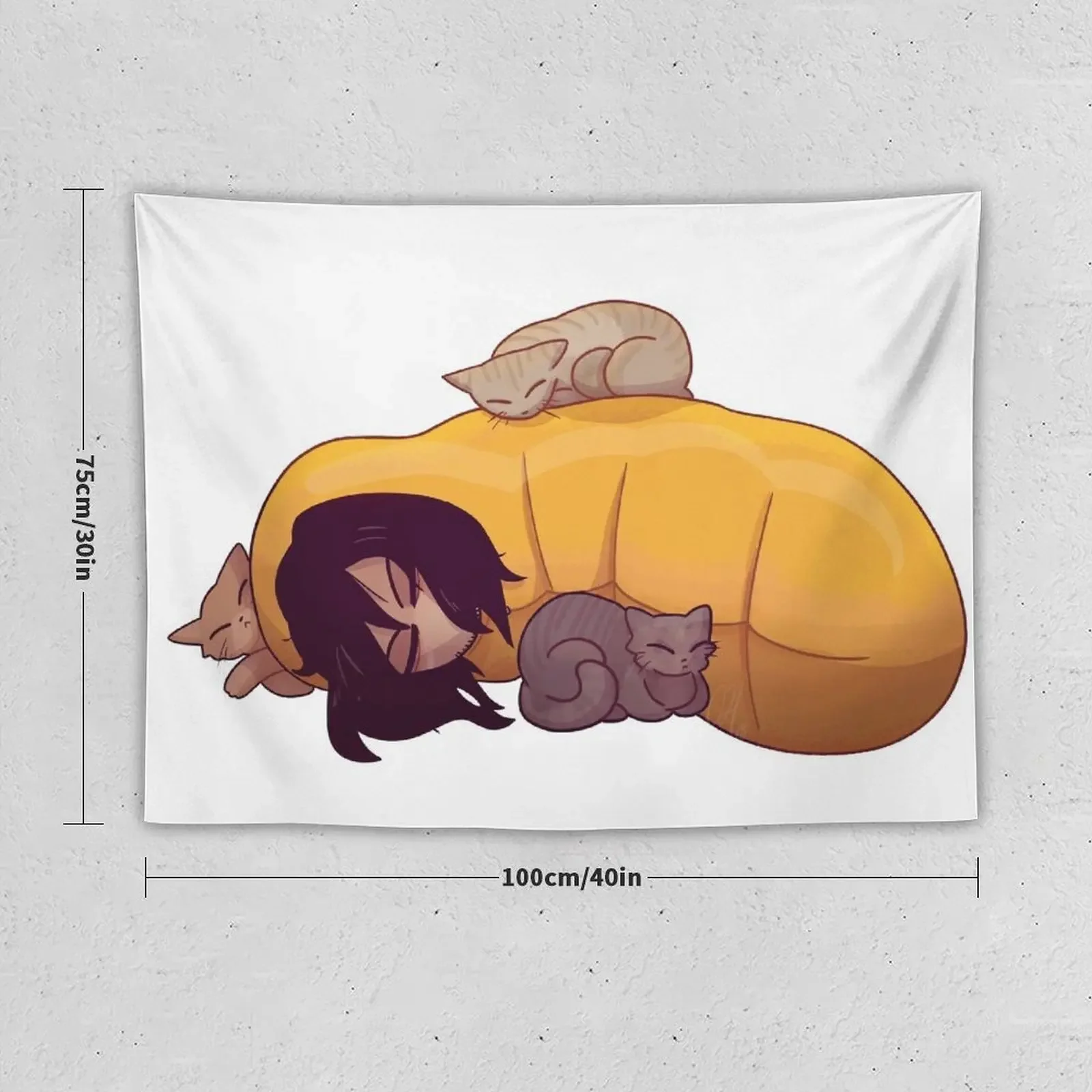 Cat Nap - Aizawa Shouta Tapestry Decor For Bedroom Decorative Wall Wall Hanging Tapestry