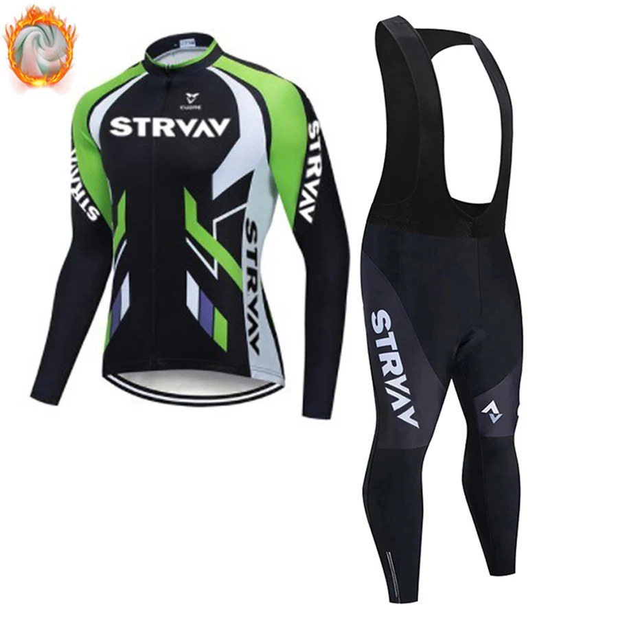 

Strvav-Long Sleeve Cycling Jersey for Men and Women, Breathable, Anti-UV, MTB, Road Bike, Racing, Winter, New, 2023