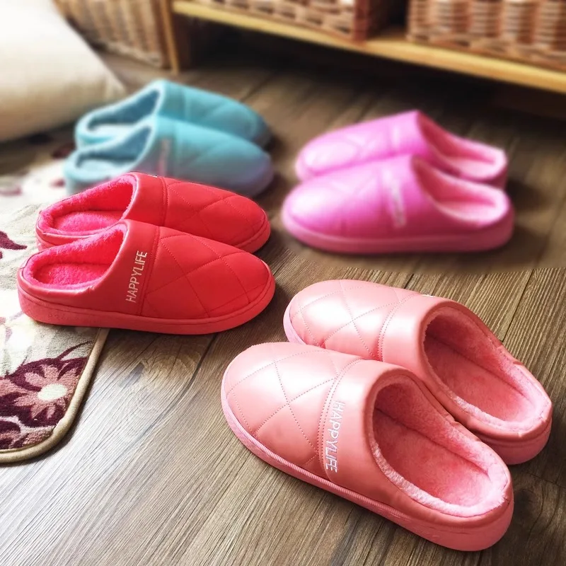 New cotton slippers for men autumn and winter home thick bottom anti slip for couples plush warm slippers for women winter