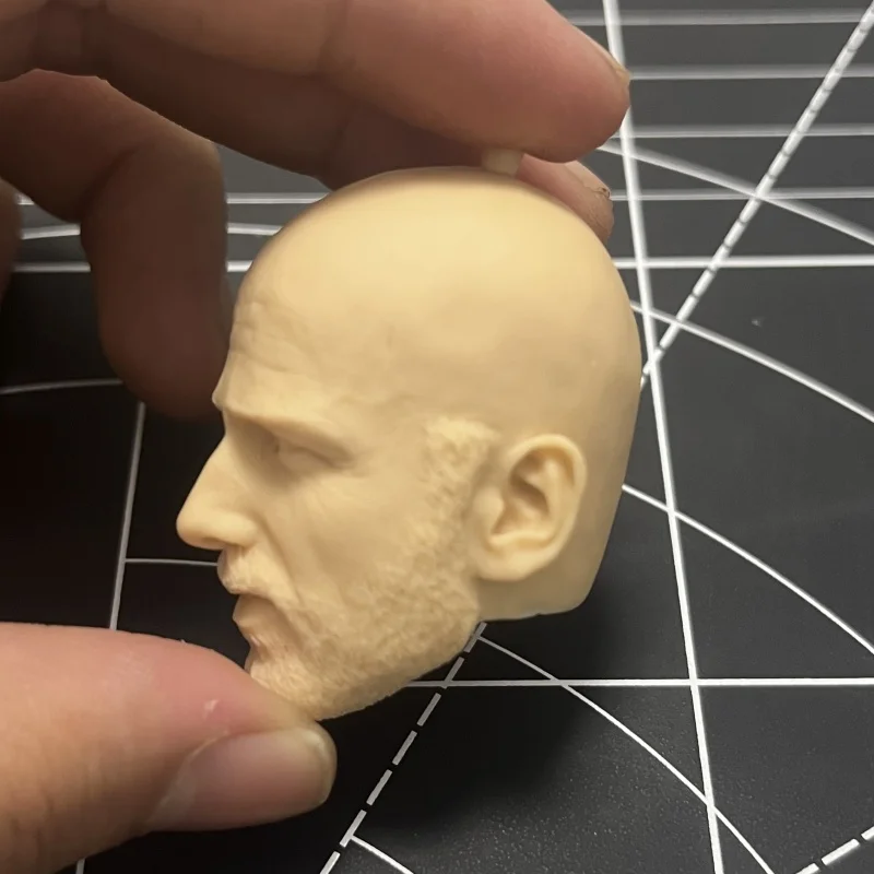 Azhan 1/6 unbemalter Wissenschaftler-Kopfsatz – verrücktes Erfinder-Modell (spiky Hair Sculpt mit Sabberwirkung) für individuelle Figuren zum Selbermachen