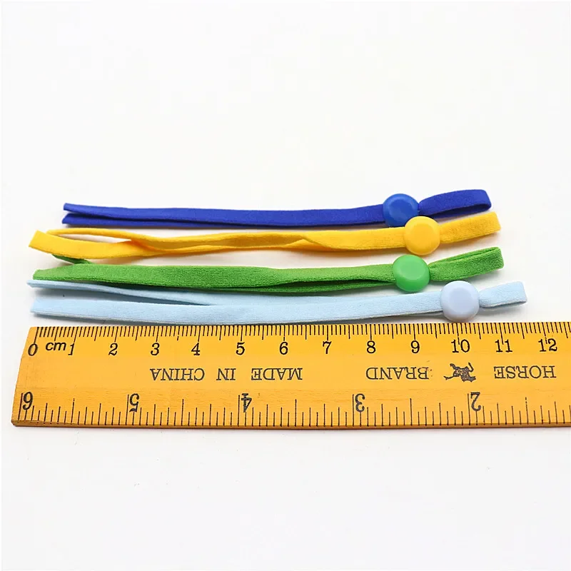 10-12CM Mask Elastic Band 15cm Colorful Mask Elastic Band Mask Rope Belt Adjustable Ear Hook Sewing Accessories 50/100pcs