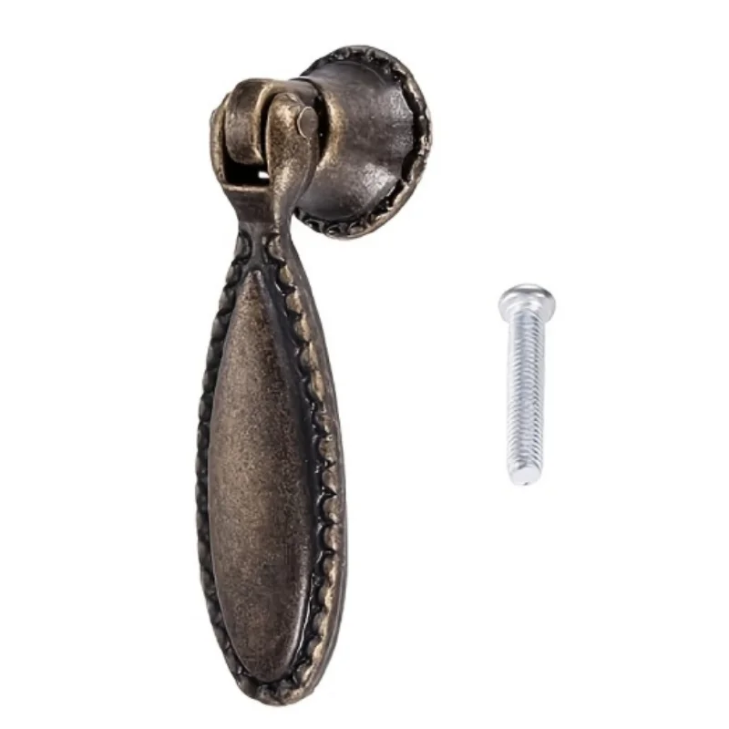 Bronzene Schubladengriffe, Vintage-Dekorgriffe, Retro-Kupfer-Einlochgriffe für Möbel, Schränke, Kommoden