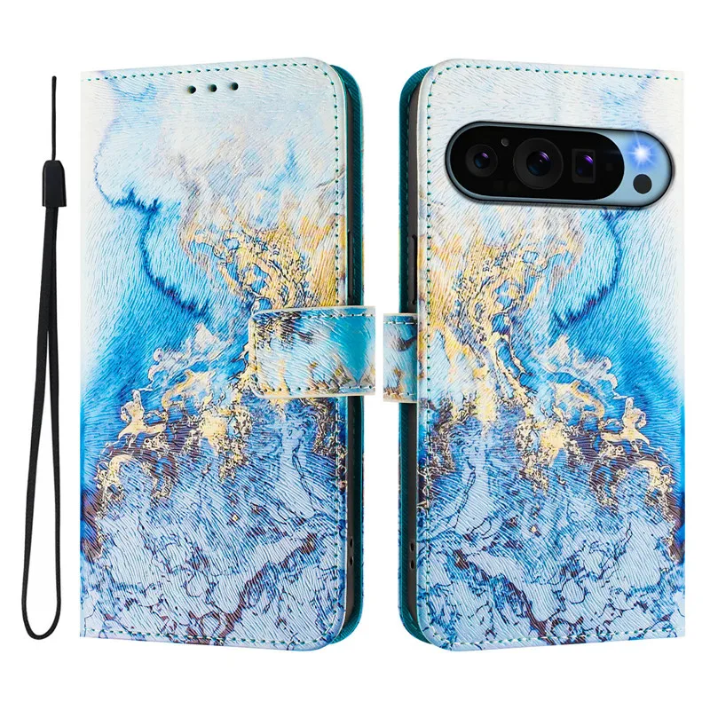 Retro Flower Design Wallet Leather Case For Google Pixel 9A 9 Pixel9 Pro XL 5G GTF7P GXQ96 Coque Magnetic Flip Cover Phone Bags #4