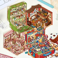 Card Lover 3 Pcs [Animal Party Series]3D Cute Deco Stickers PET Sticker Paper Scrapbooking Material Scrapbook Kit