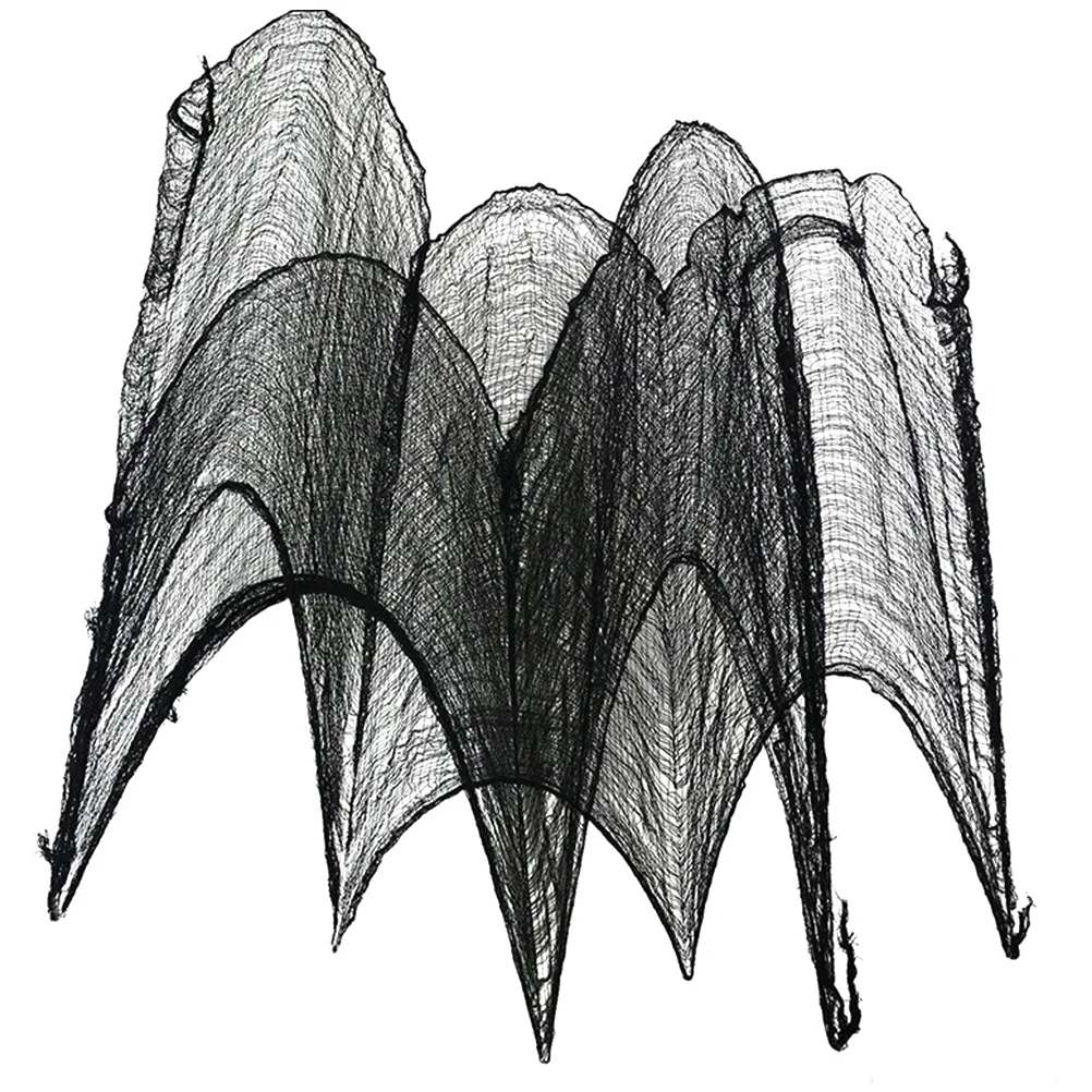 

1Pcs Halloween Black Gauze Creepy Cloth Scary Decoration for Party Haunted House Supplies 80x400cm Halloween Gauze
