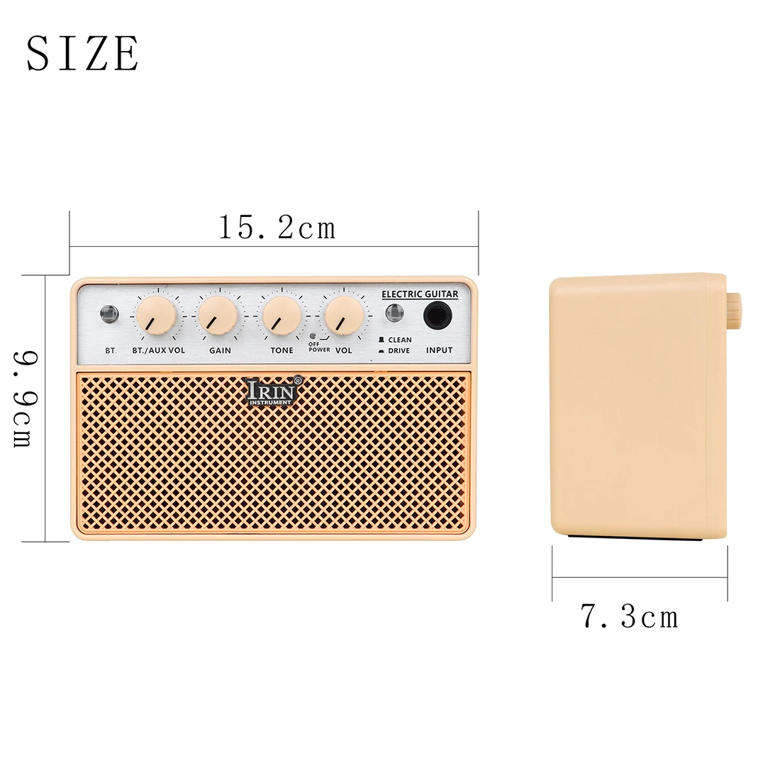 IRIN BA-10 Electric Guitar Mini Amplifier 10W Bluetooth Connectivity Electric Guitar Bass Mini Amplifier Practice Accessory